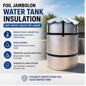 Foil laminated Jambolon 4mm thickness Water Tank Insulation Cover sheet – Heat Resistant & Waterproof Tank Cove