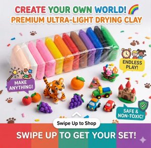 12 Colors Super Clay play dough Art clay for kids