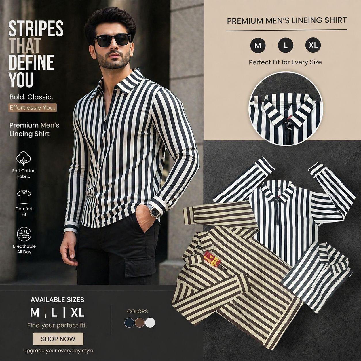 Men’s Premium Textured Linen-Look Shirt – Breathable Summer Casual